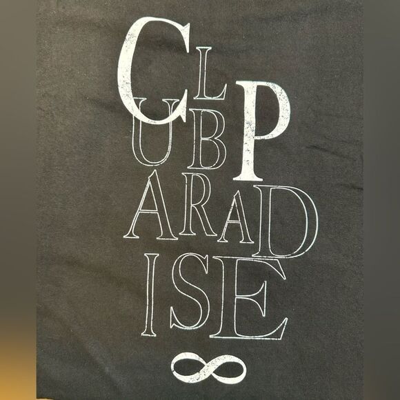 NWT Club Paradise Unisex Black Short Sleeve Logo Graphic Tee Shirt - Size XL - Picture 2 of 6